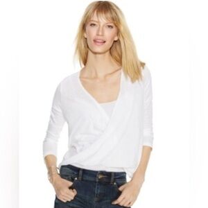 Women’s mid sleeve T shirt, V neck INC International concepts top, size XL